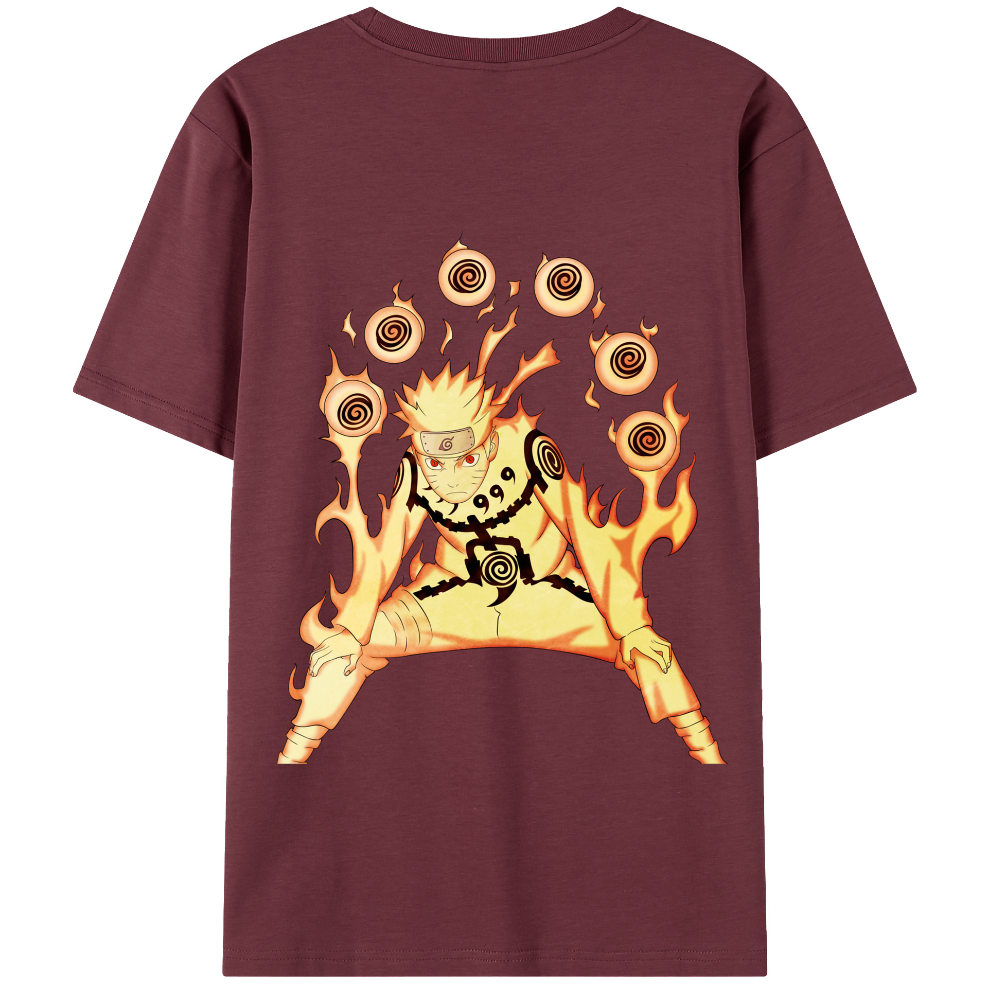 （画像用） NARUTO -ナルト- うずまき ナルト Uzumaki Naruto 綿100％半袖Tシャツ（背面プリント）